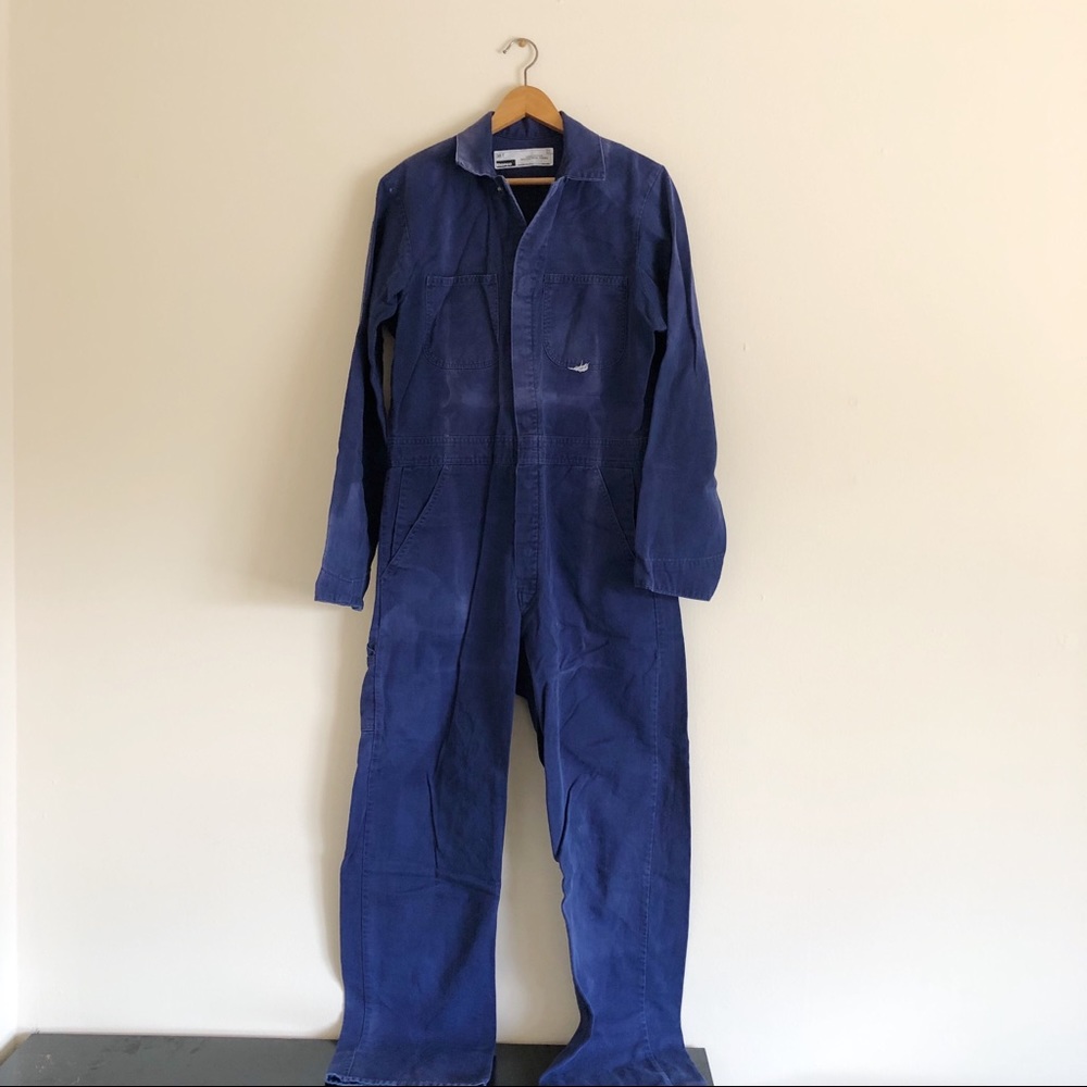 Vintage Mens Blue Cotton Coveralls